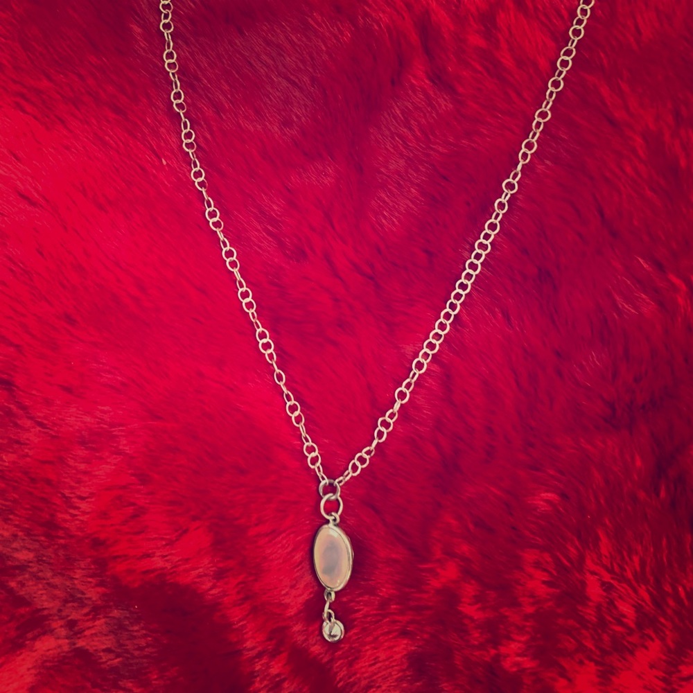 Sterling silver necklace with cubic zirconia